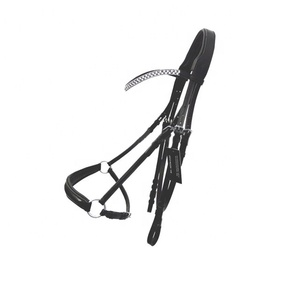Calidad Premium Durable Ecuestre Completo Cuero Suave Enrollado Doble Brida Alta Calidad Caballo Producto - Product Image 1