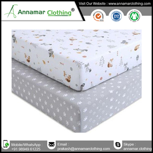Drap de berceau personnalisé en mousseline pour bébé, ajusté, 100% coton - Product Image 3
