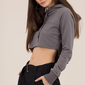 Nouveaux sweats à capuche courts à manches longues avec Logo personnalisé pour femmes - Product Image 4