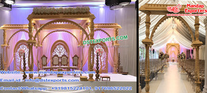 Exquisite Wooden <b>Wedding</b> Mandap Guyana Masterpiece Wooden Mandap for Indian <b>Wedding</b> Special <b>Wedding</b> Wooden Platinum Mandap USA - Product Image 3