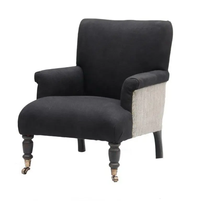 Wooden Upholsterd Linen Armchair Sale Modern Furniture Armchairs Sofa