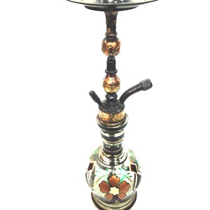 Sang Trọng Truyền Thống Brass Hookah <span class=keywords><strong>Set</strong></span> Với Kết Thúc Gương Chất Lượng Thủy Tinh Cơ Sở Shisha Hút Thuốc - Product Image 2