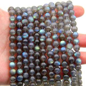 Labradorita de forma redonda, cuentas pulidas de piedras preciosas sueltas de fuego múltiple lisas, joyería, precio al por mayor, buena calidad natural - Product Image 3