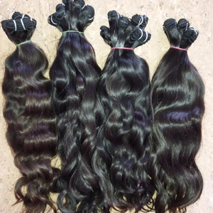 Extensions de cheveux naturels brésiliennes Remy argenté, Extensions de cheveux humains vierges à cuticules, style indien - Product Image 5