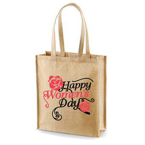 Bolsas de yute con impresión a la moda, autoasas con impresión bonita, fabricadas en West Bengal, India - Product Image 1