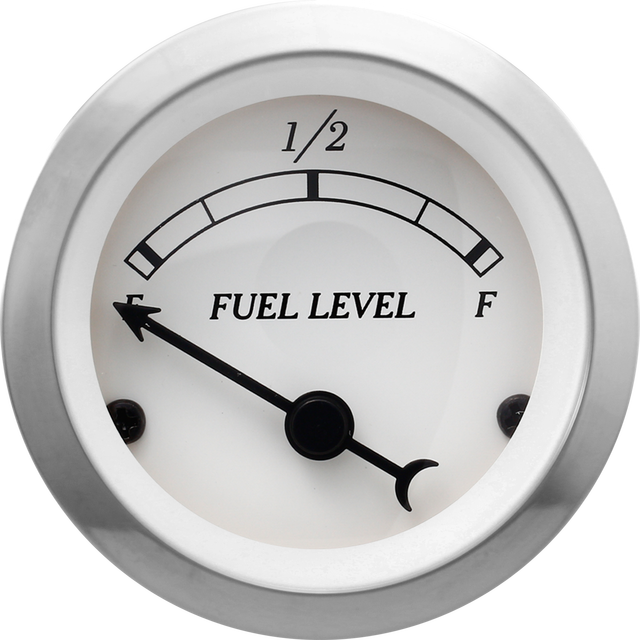 6 Set Gauge with Classic KMH Mechanical Speedometer White Faceplate Black Needle Universal Modification Car