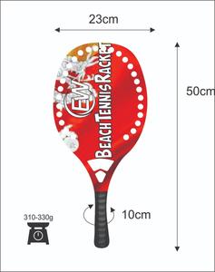 Raquettes de beach tennis sur mesure pour padel/spaddle - Fibre de carbone et de verre, face de 22 mm, poids de 320-340 g, longueur de 50 cm, logos et couleurs personnalisés - Product Image 4