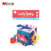 Peluche Cube en tissu pour enfants, jouets en mousse souple, jeu d'éducation précoce de bébé