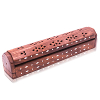 Brûleur à Bakhoor traditionnel en bois en forme de pyramide |   Brûleur d'encens Oud arabe fait main, support décoratif pour parfum d'intérieur, cadeau, accent décoratif pour la maison