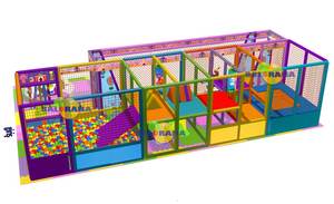 Terrain de jeu d'intérieur coloré de Softplay de mètre carré de 45m - Product Image 2