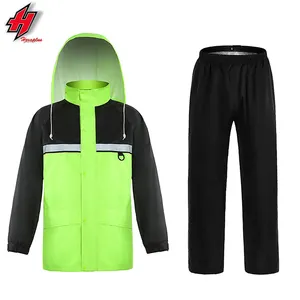 2023 High Quality Rainsuit Waterproof Rain Jacket with Trousers PVC Material Breathable Raincoat for Men rain suit