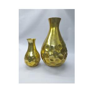 Vase à fleurs décoratif moderne de luxe en acier inoxydable et en métal fer, design côtier, écologique, fait à la main, décoration vintage pour la maison - Product Image 1