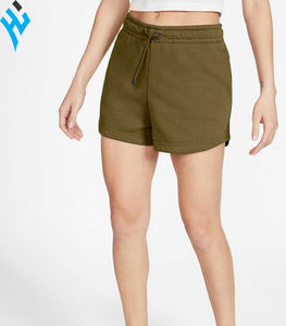 Huzaima-pantalones cortos esenciales de alta calidad para mujer, Shorts informales con cordón de cintura elástica, a la moda - Product Image 4
