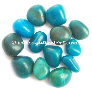 Piedras teñidas de color azul | Piedras caídas pulidas Piedra caída semipreciosa - Product Image 1