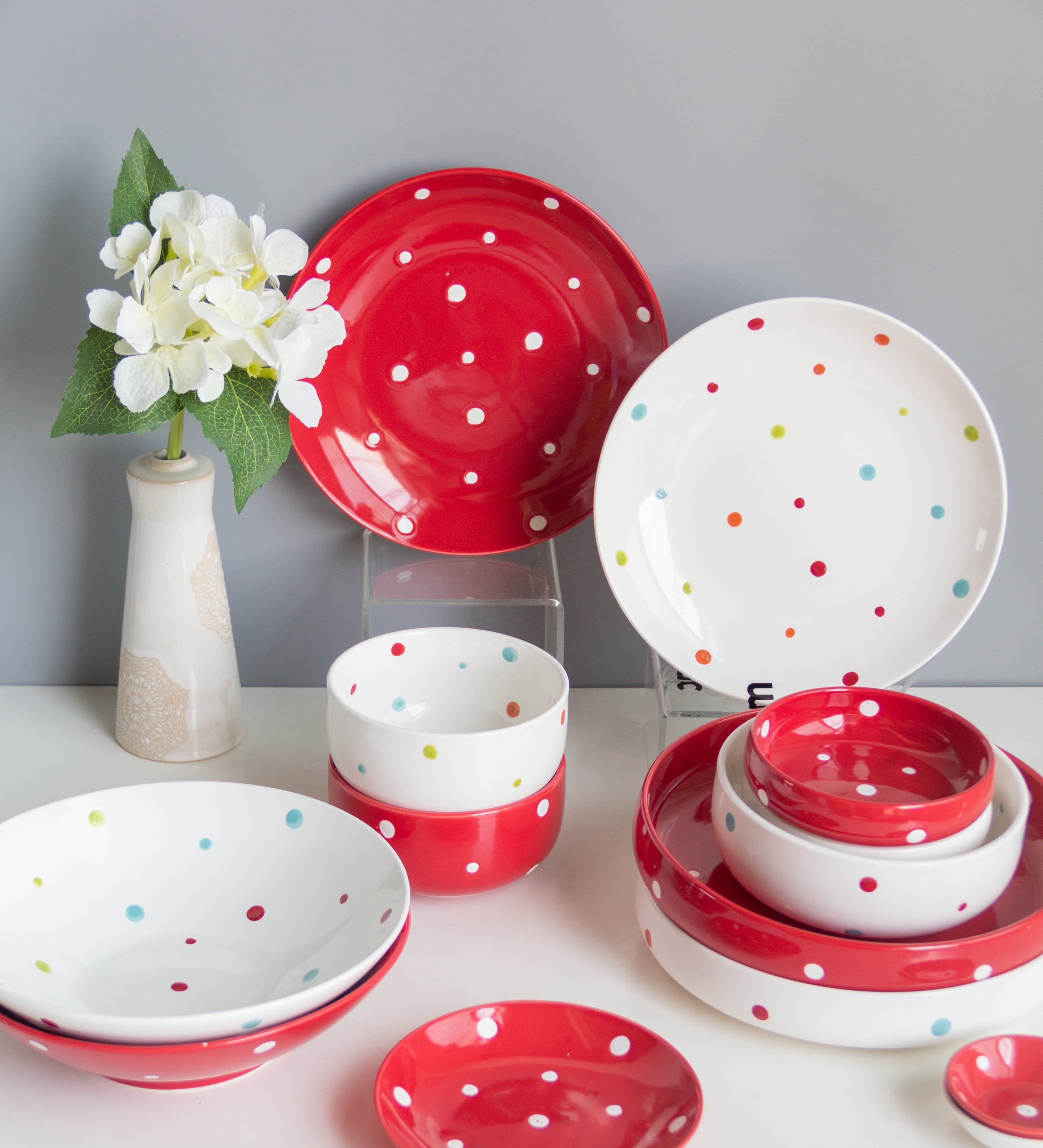 Bright Colored Ceramic Plates Festive Dinnerware