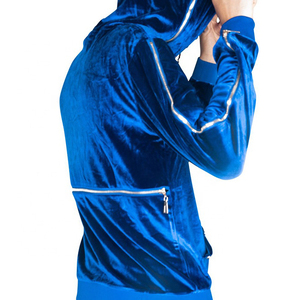 Survêtement de sport en velours bleu Royal pour hommes, ensemble de Jogging ou de Football à Logo personnalisé, nouvelle collection 2021, 2020 - Product Image 2
