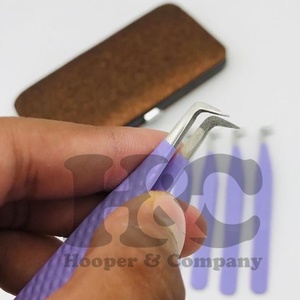 แหนบต่อขนตาทำจากสแตนเลสแหนบปลายเรียวขนตาขนมิงค์ออกแบบโลโก้ได้ตามต้องการ - Product Image 5