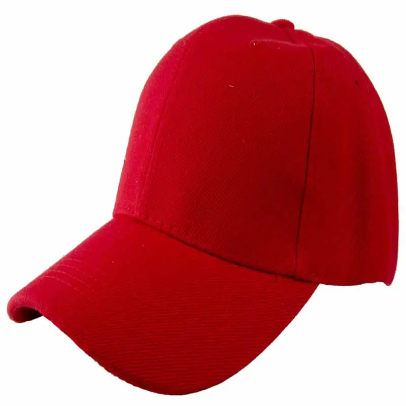 Mens और महिला लाल रंग गर्मियों में फैशन आकस्मिक सनस्क्रीन बेसबॉल कैप्स टोपी टोपी महिलाओं के कपास बेसबॉल टोपी (लाल)