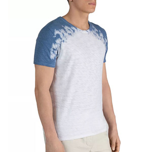 Camiseta blanca con cuello redondo, teñida, de algodón puro, oferta de verano OEM. - Product Image 6
