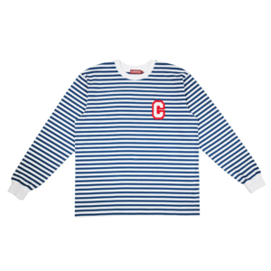 BB <b>Men's</b> <b>Striped</b> Long Sleeve <b>T</b>-<b>Shirt</b> Chenille Patches Embroidered Casual Wear - Product Image 2