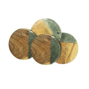 Posavasos decorativo de alta calidad para el hogar, posavasos de madera de Color negro con forma cuadrada, accesorios de estilo europeo - Product Image 2