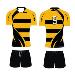 Maillots de rugby pour hommes à rayures personnalisés de haute qualité, ensembles de vêtements de sport OEM - Product Image 2
