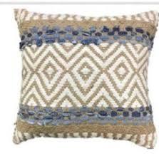 18x18 Designer Embroidered Cushion Cover 100% Cotton Shaggy Tufted Throw <b>Pillow</b> Hotel Home Decor Leaves Dots Plants Hand Woven - Product Image 6