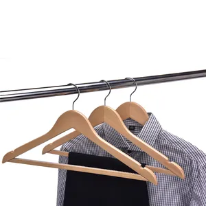 Custom Non Slip Space Saving Wooden Coat Hangers Wholesale Wood Clothes Hanger Manufacturer