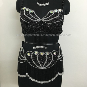 Nueva ropa para adultos Sexy traje de danza del vientre vestido fascinante conjunto de cinturón de sujetador egipcio con lentejuelas con cuentas de mano para Ropa de baile de escenario - Product Image 2