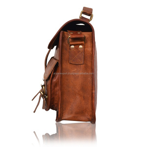 Sacoche en cuir fait à la main pour ordinateur portable, promo, vente en gros, sac à bandoulière - Product Image 4