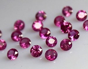 Cabujón de piedras preciosas sueltas facetadas con corte de diamante de forma redonda Rosa rubí que hace joyería natural de calidad increíble - Product Image 4