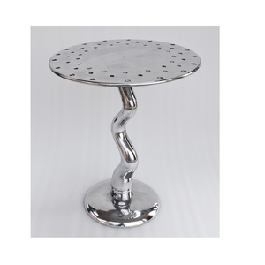 best Selling and Low Price metal table luxury modern <b>gold</b> Metal with nature Round Top living room <b>sofa</b> side coffee table - Product Image 3