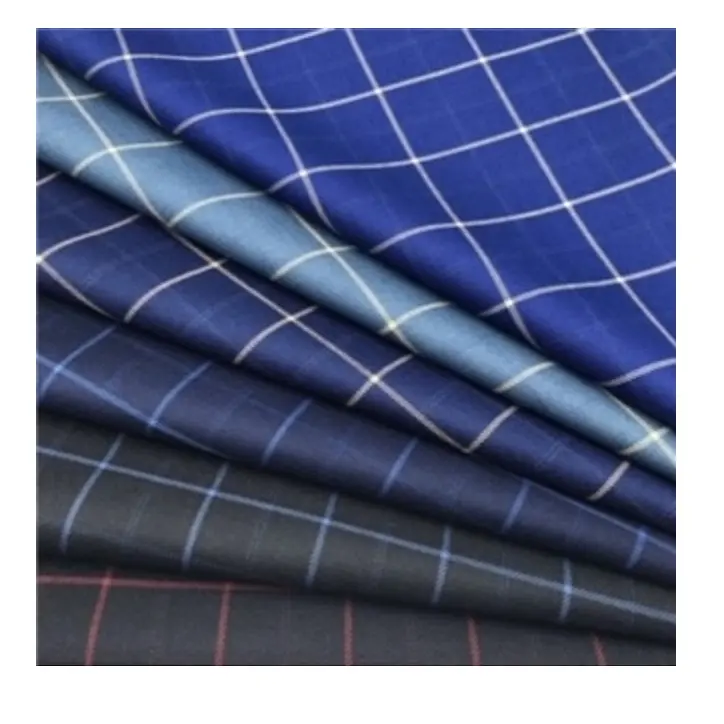 새로운 도착 블랙/블루 컬러 100% 코튼 일반 염색 Suiting 패브릭 저렴한 가격 폴리 에스터 직물 도매업