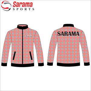 All Over Printed Varsity Jacket Chaqueta de invierno de poliéster de calidad personalizada Chaqueta por sublimación con logotipo personalizado, - Product Image 3