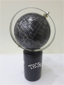 Globo terráqueo con soporte de Metal para mesa, globo de escritorio giratorio, mapa del mundo negro para decoración de oficina - Product Image 2