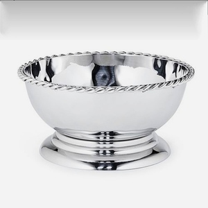 Aluminum Serving <b>Bowl</b> for Home Hotel Restaurant Dinnerware <b>Bowl</b> <b>Silver</b> Color Modern Design Aluminum Fruits & Salad Serving <b>Bowls</b> - Product Image 2