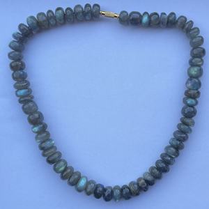 6mm 8mm 10mm naturel gris Labradorite pierre lisse Rondelle pierres précieuses perles brins collier tendance bijoux du fabricant - Product Image 1