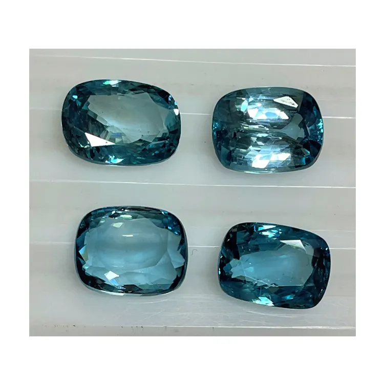 Anel de cor azul de zircônio 100% natural, alta qualidade, formato oval, tamanho 8-10 carat, pedra preciosa solta para anéis
