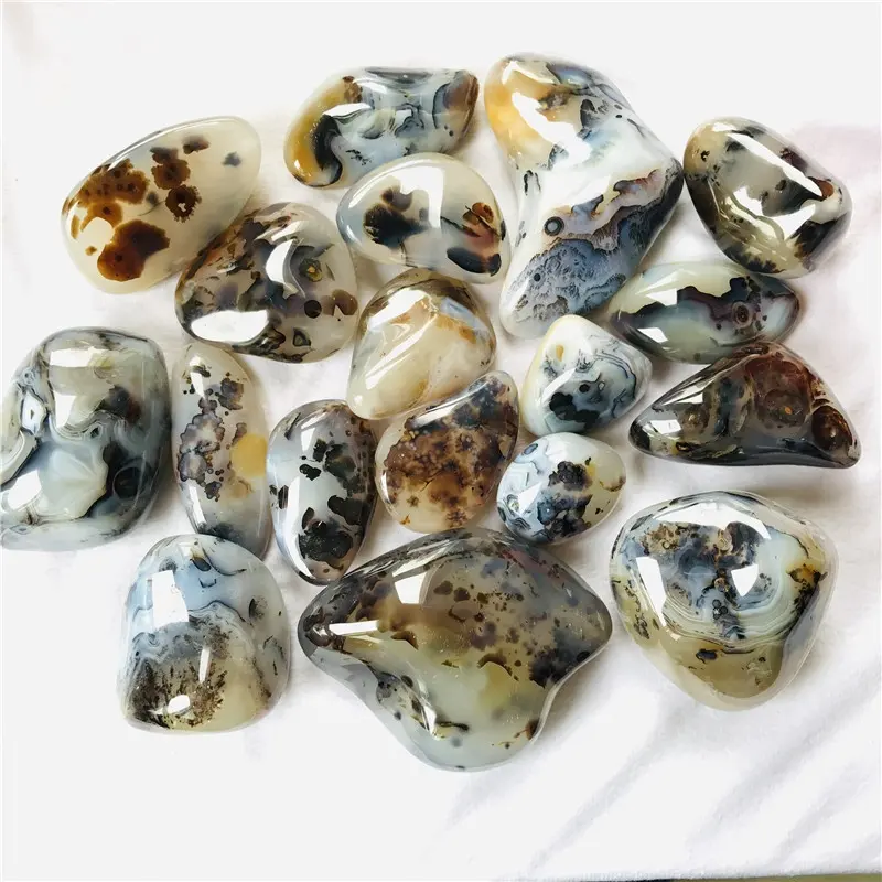 Wholesale Natural Dendritic Agate Palm Stone Crystal Agate for Healing