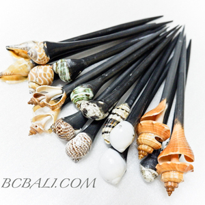 Vente en gros Bâton de cheveux en résine coquillage fait à la main Accessoires pour femmes 80 pièces gratuites pour l'expédition Service de porte de porte fabriqué à Bali en Indonésie - Product Image 2