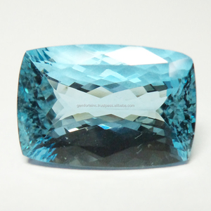 Forma de cojín Rectangular de Aguamarina Natural, piedra preciosa de Aguamarina facetada de alta calidad, piedra de Aguamarina azul de alta calidad 3A - Product Image 1