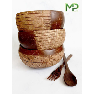 ชามกะลามะพร้าวขัดเงาเทียนจากเวียดนามเป็นมิตรกับสิ่งแวดล้อม - Product Image 1