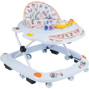Andador para Bebés UFO con 5 Melodías y Luces LED, 8 Ruedas, Bandeja, Aprendizaje para Caminar, Alimentación, Asiento Ajustable Portátil, Plegable, de Plástico para Niños Pequeños - Product Image 2