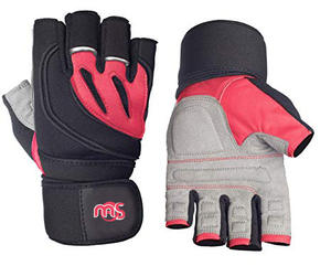 Guantes de Gimnasio para Levantamiento de Pesas, de Cuero, sin Dedos, para Entrenamiento, Ejercicio Físico - Product Image 1