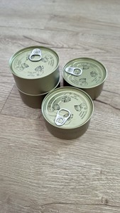 กระป๋องโลหะ2ชิ้นทนทานพิมพ์โลโก้แบบกำหนดเองสีดำสำหรับเนื้อผลไม้ทูน่าส่งออกไปยังเวียดนามสำหรับเทียน - Product Image 2