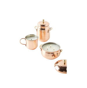 Contenedor de velas de almacenamiento de cera de lujo en cobre negro Diseño elegante único Perfecto para la decoración navideña y el acento del hogar - Product Image 4