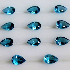 Topacio azul suizo facetado forma de pera piedra preciosa suelta cabujón Natural buena calidad precio al por mayor por quilate para la fabricación de joyas - Product Image 5