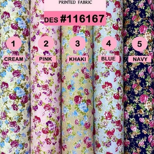 ผ้าฝ้ายพิมพ์ลายดอกไม้ฟรี OEKOTEX-AZO - Product Image 2