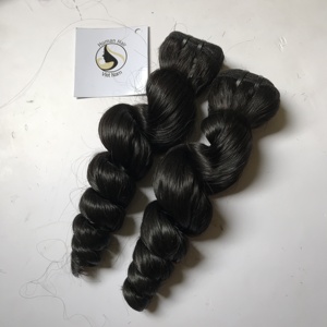 Mèches malaisiennes naturelles non traités, cheveux vierges crus sans traitement, mèches Loose Wave avec Closure, dentelle brune, vente en gros, - Product Image 4