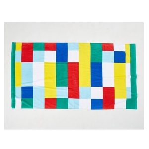 Vente en gros de serviettes imprimées personnalisées pour voyages en plein air Certificat Gots Grande serviette de plage en microfibre 100% coton biologique Produit Offre Spéciale - Product Image 4